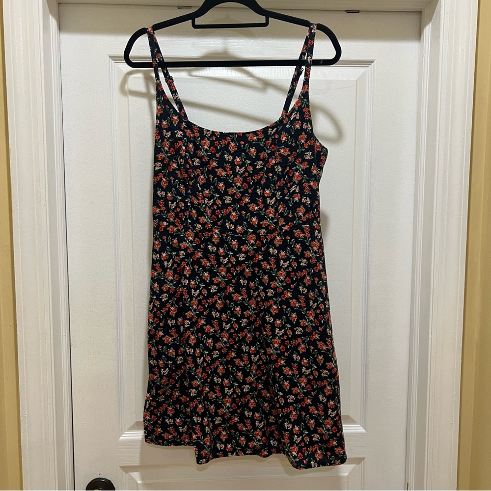 Old Navy floral fit and flare mini dress size large